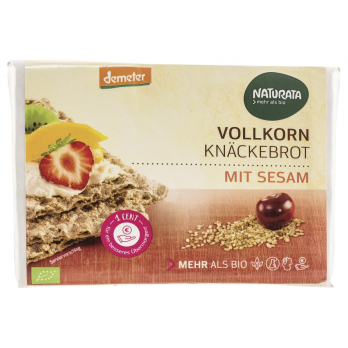 Vollkorn-Knäckebrot mit Sesam, demeter