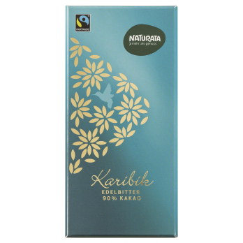 Edelbitter Schokolade Karibik 90%, kbA, FAIRTRADE