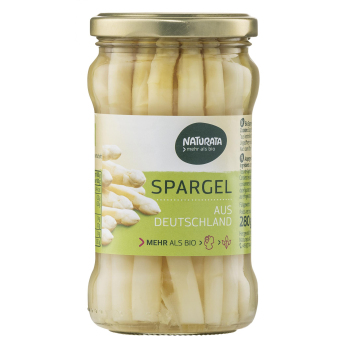 Spargel weiß, Glas, kbA