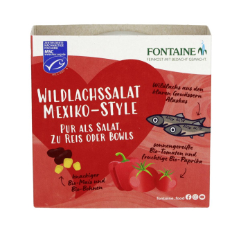 Wildlachs Salat Mexico in Tomatendressing