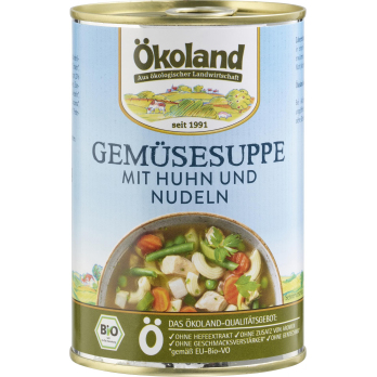 Bio-Gemüsesuppe mit Geflügel