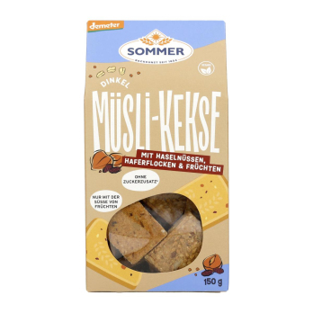 Dinkel Müsli-Kekse mit Haselnüssen